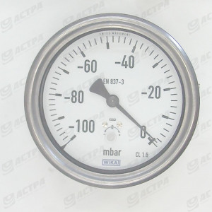 Manometer Durchm.100 -100mbar (Unterdr.)