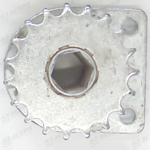 Bearing unit with gear for hexagon shaft
