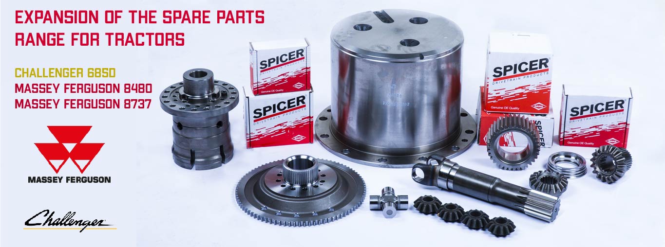 Challenger 685D, Massey Ferguson 8480 and Massey Ferguson 8737 tractors spares